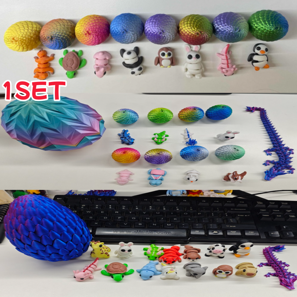 3D Printing Room - 1Set 3D Printed Dragon Eggs with