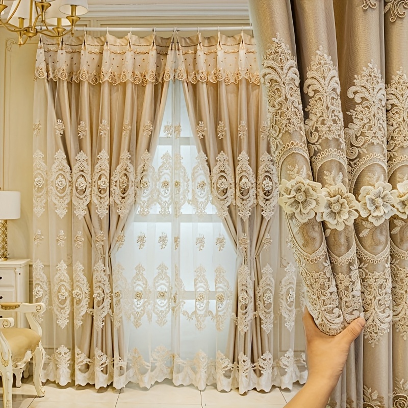 3D Printing Room - 1pc Luxury Double-layer European Curtains, with