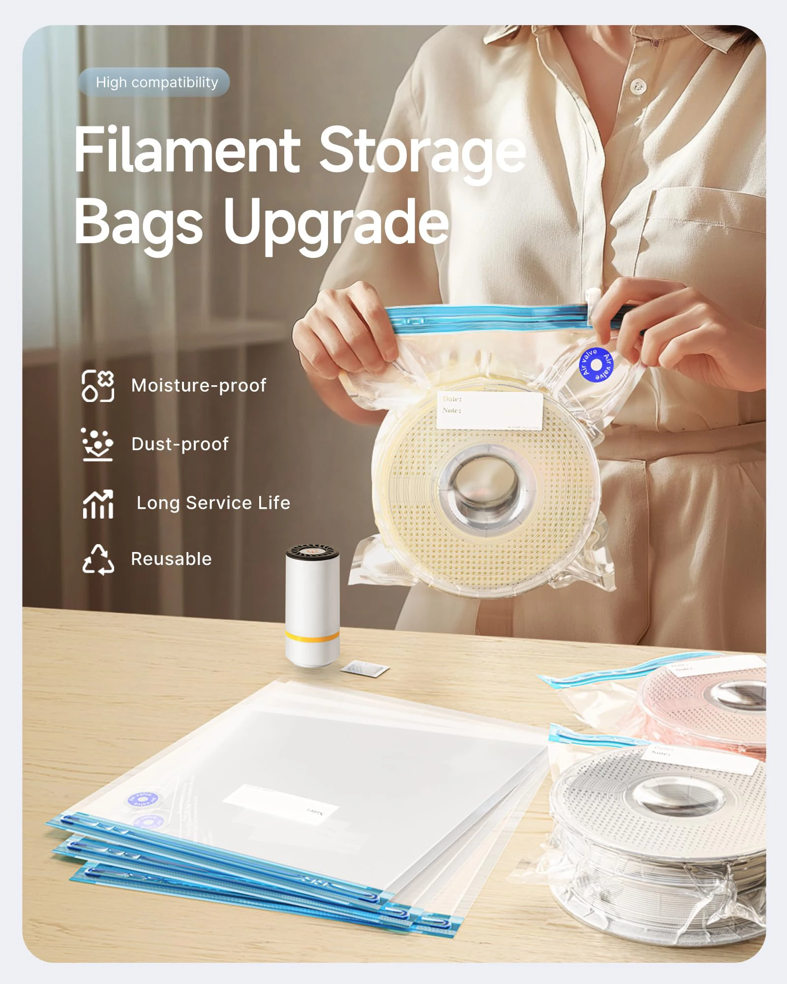 3D Printer Filament Vacuum Bag - 3D Printing Maker incelemesi ve fiyatı