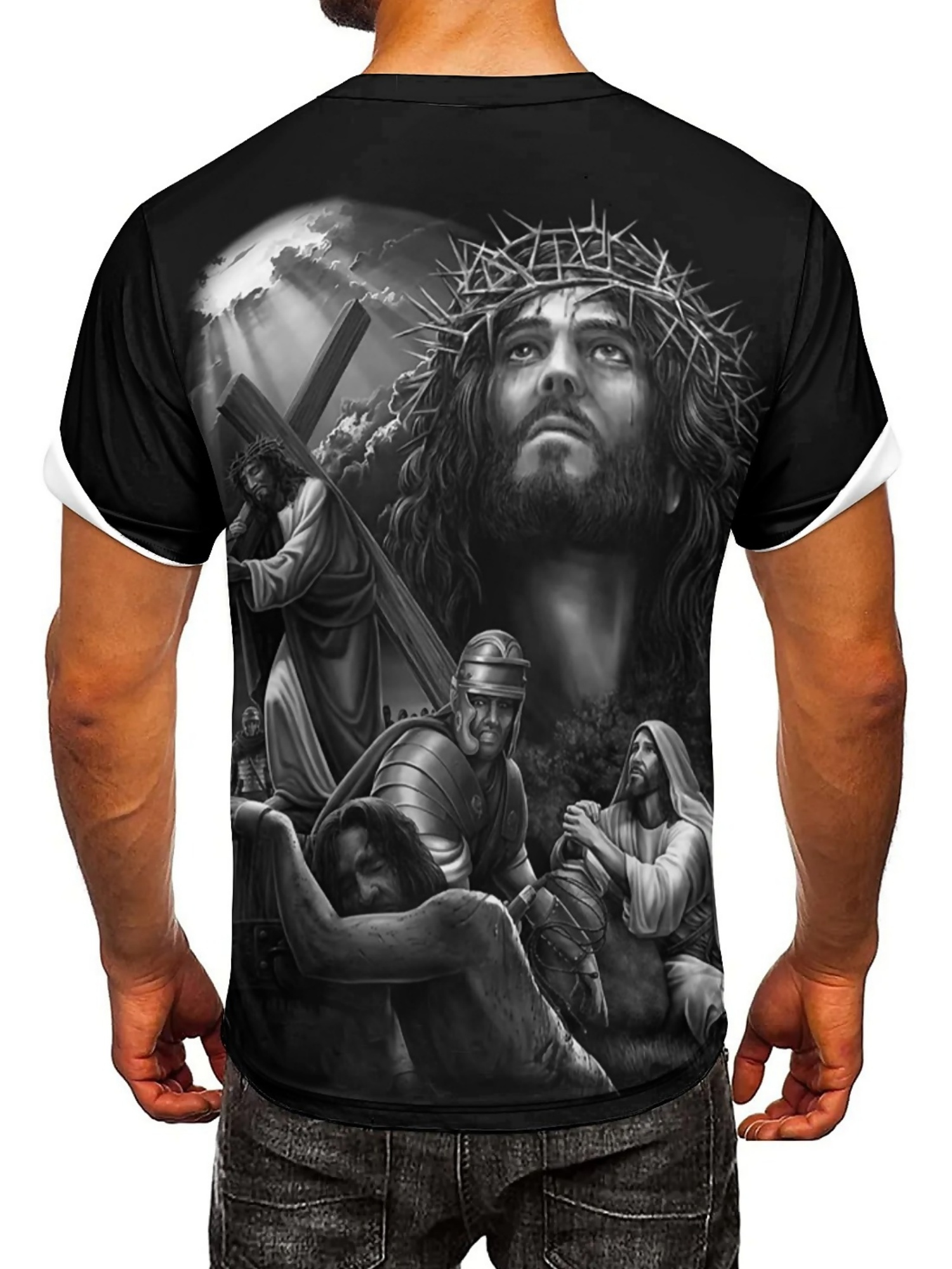 Men'S Plus Size Jesus 3D Print - 3D Printing Design Free incelemesi ve fiyatı