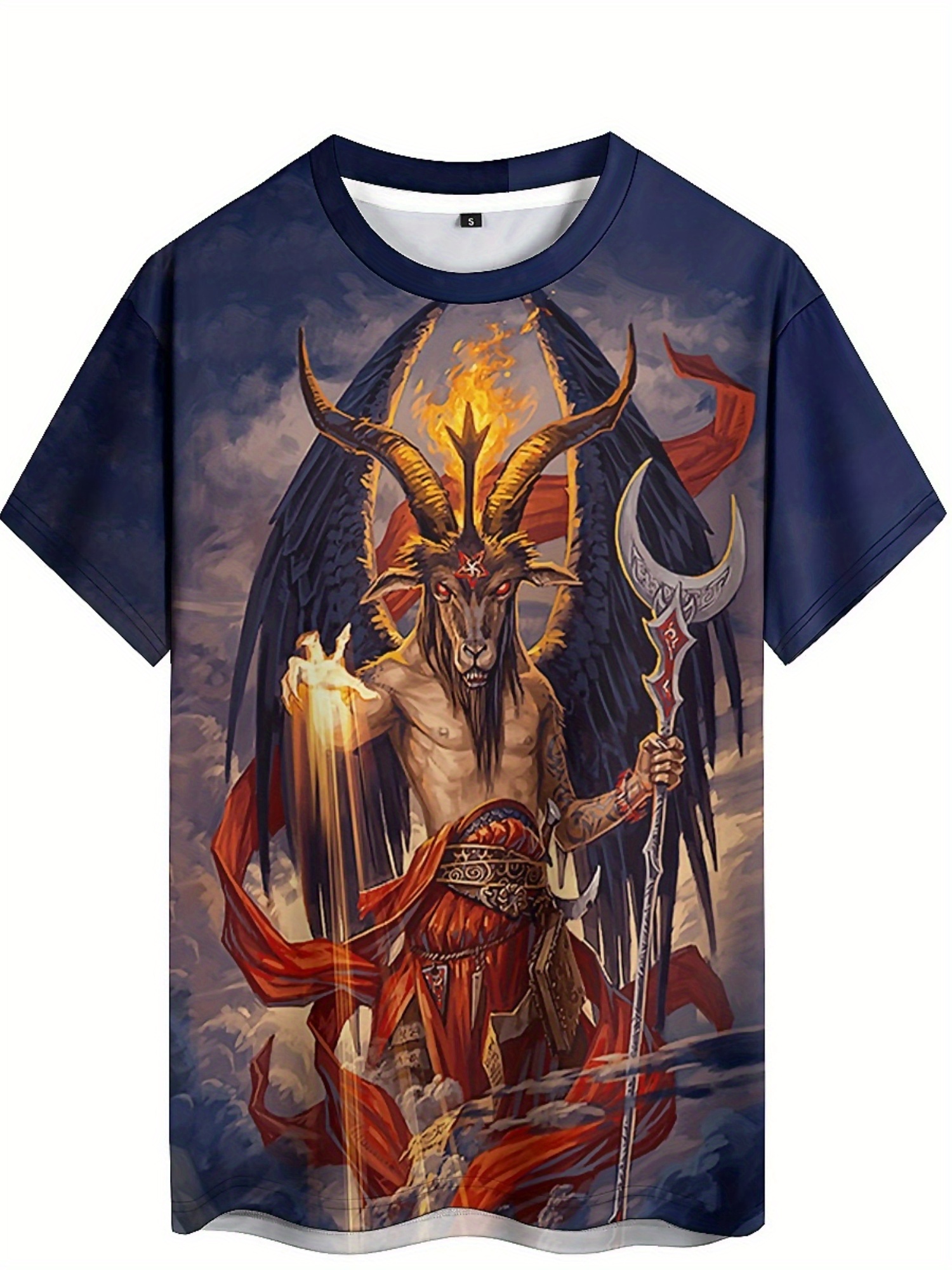 Men's 3D Demon Print T-Shirt | - 3D Printing Design Free incelemesi ve fiyatı